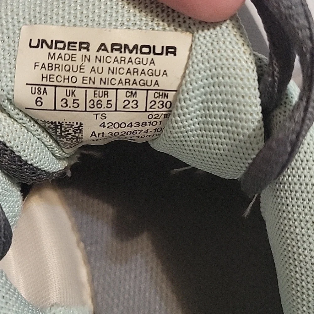Under Armour Grey & teal sneakers Women's Size 6